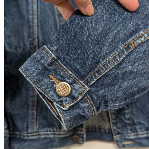 VINTAGE kool kids‎ 80s theme blue jean denim jacket sz S Mariner's Club - Picture 8 of 13